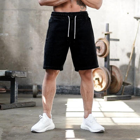 Men's Outdoor Fitness Jogging Shorts with Towel Loop